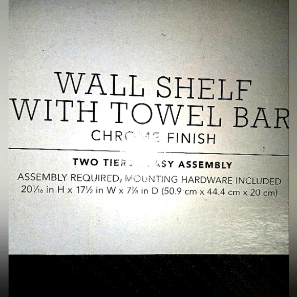 Threshold Wall Shelf with Towel Bar Chrome Finish - Picture 6 of 7